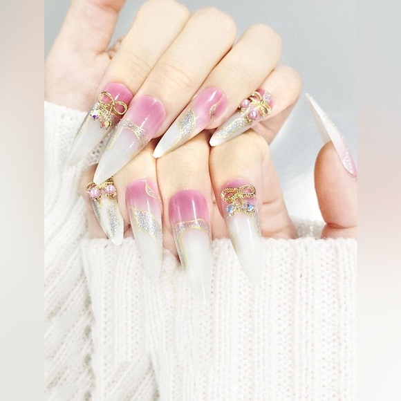 24pcs Long Stiletto Ombre Fake Nail - Picture 3 of 8